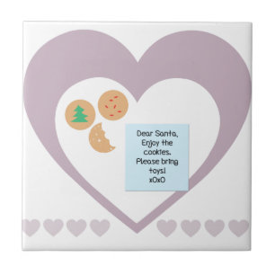 Lieber Weihnachtskekse bringen Spielzeug zu Lila H Fliese