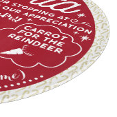 Lieber Weihnachtskost & Milch, rund Tablett, weiße Schneidebrett (Ecke)