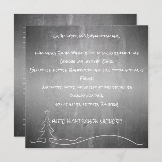 Lieber Weihnachtsmann (Vorne/Hinten)