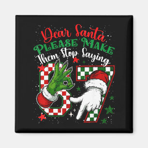 Lieber Weihnachtsmann 67 Lustiges Weihnachten Six  Magnet