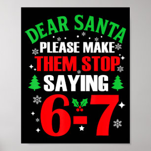 Lieber Weihnachtsmann 67 Lustiges Weihnachten Six  Poster