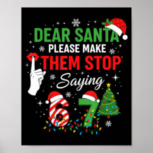 Lieber Weihnachtsmann 67 Lustiges Weihnachten Six  Poster