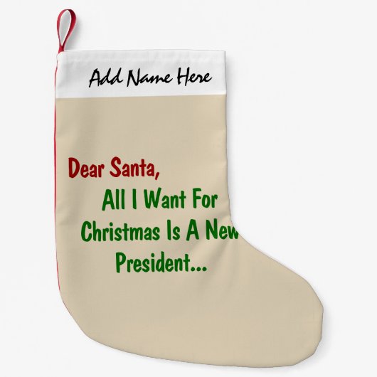 Lieber Weihnachtsmann Alles, was ich für Weihnacht Kleiner Weihnachtsstrumpf (Vorderseite)