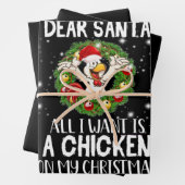 Lieber Weihnachtsmann Alles, was ich Gewollt habe, Geschenkpapier Set (Beispiel)