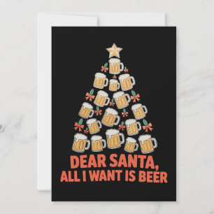 Lieber Weihnachtsmann, alles was ich will, ist Bie Feiertagskarte