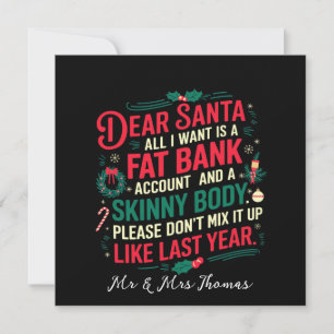 Lieber Weihnachtsmann, alles was ich will, ist ein Einladung