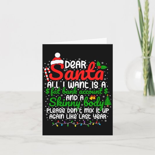 Lieber Weihnachtsmann, Alles was ich will ist ein Karte (Vorderseite)