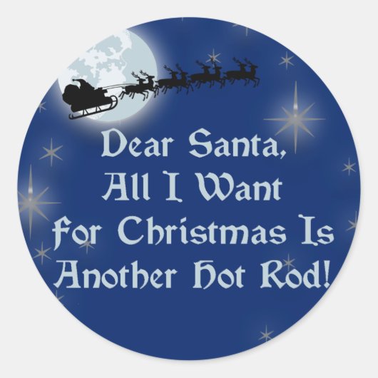 Lieber Weihnachtsmann Alles, was ich zu Weihnachte Runder Aufkleber (Vorderseite)