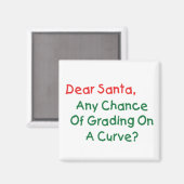 Lieber Weihnachtsmann auf einer Kurve? Weihnachtsb Magnet (Vorderseite/Rückseite)