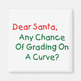 Lieber Weihnachtsmann auf einer Kurve? Weihnachtsb Magnet