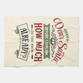 Lieber Weihnachtsmann, bevor ich das Weihnachtsang Geschirrtuch (Horizontal)