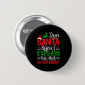 Lieber Weihnachtsmann, bevor ich erkläre, wie viel Button (Vorne & Hinten)