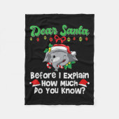 Lieber Weihnachtsmann, bevor ich erkläre, wie viel Fleecedecke (Vorderseite)