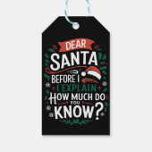 Lieber Weihnachtsmann, bevor ich erkläre, wie viel Geschenkanhänger (Rückseite)