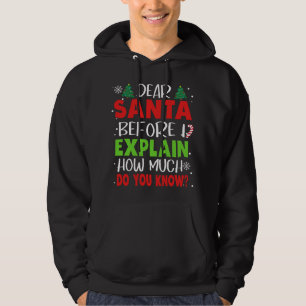 Lieber Weihnachtsmann, bevor ich erkläre, wie viel Hoodie
