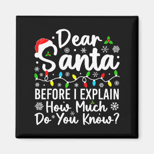 Lieber Weihnachtsmann, bevor ich erkläre, wie viel Magnet