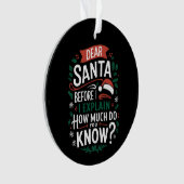 Lieber Weihnachtsmann, bevor ich erkläre, wie viel Ornament (Vorderseite)