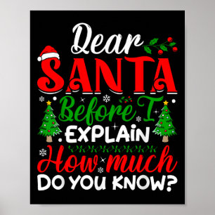 Lieber Weihnachtsmann, bevor ich erkläre, wie viel Poster