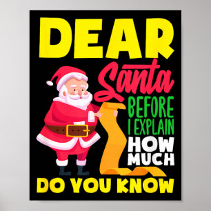Lieber Weihnachtsmann, bevor ich erkläre, wie viel Poster