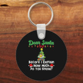 Lieber Weihnachtsmann, bevor ich erkläre, wie viel Schlüsselanhänger (Vorderseite)