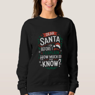 Lieber Weihnachtsmann, bevor ich erkläre, wie viel Sweatshirt