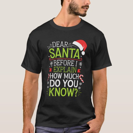 Lieber Weihnachtsmann, bevor ich erkläre, wie viel T-Shirt (Vorderseite)