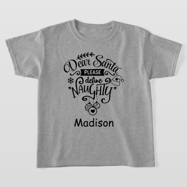 Lieber Weihnachtsmann bitte Personalisierte Weihna T-Shirt (Ablage )