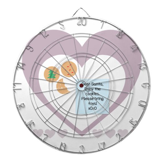 Lieber Weihnachtsmann - Bitte Spielzeug mitbringen Dartscheibe (vorne)