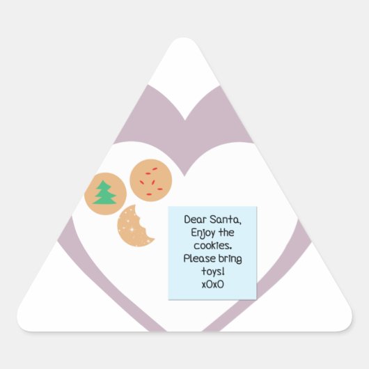Lieber Weihnachtsmann - Bitte Spielzeug mitbringen Dreieckiger Aufkleber (Vorderseite)