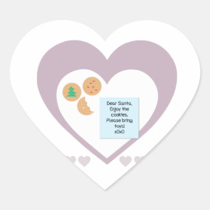 Lieber Weihnachtsmann - Bitte Spielzeug mitbringen Herz-Aufkleber