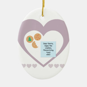 Lieber Weihnachtsmann - Bitte Spielzeug mitbringen Keramikornament