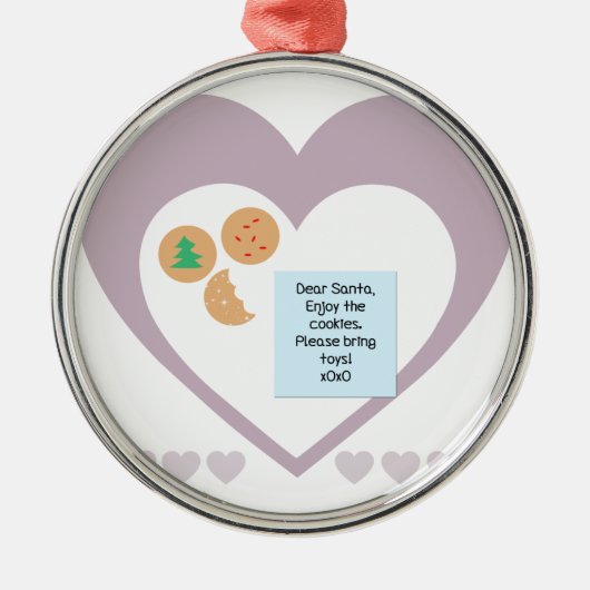 Lieber Weihnachtsmann - Bitte Spielzeug mitbringen Ornament Aus Metall (Vorne)