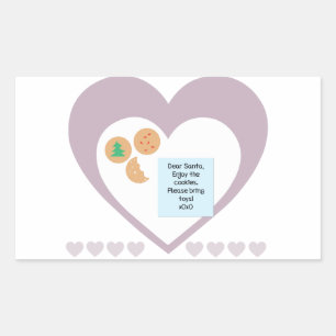 Lieber Weihnachtsmann - Bitte Spielzeug mitbringen Rechteckiger Aufkleber