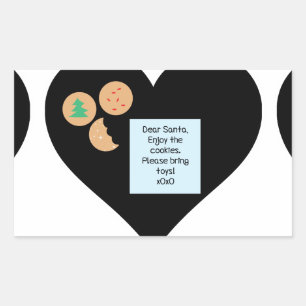 Lieber Weihnachtsmann - Bitte Spielzeug mitbringen Rechteckiger Aufkleber