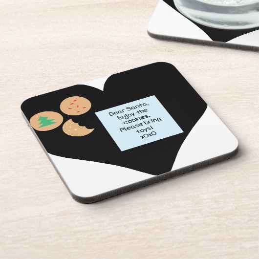 Lieber Weihnachtsmann - Bitte Spielzeug mitbringen Untersetzer (Linke Seite)