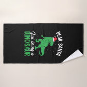 Lieber Weihnachtsmann, bring einen Dinosaurier mit Badehandtuch (Badehandtuch)