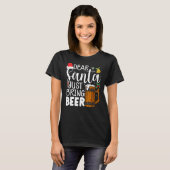 Lieber Weihnachtsmann bringen Biere Weihnachtshut T-Shirt (Vorne ganz)