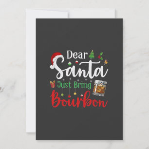 Lieber Weihnachtsmann bringen Bourbon trinken Weih Dankeskarte