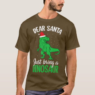 Lieber Weihnachtsmann bringen Dinosaurier lustig T-Shirt