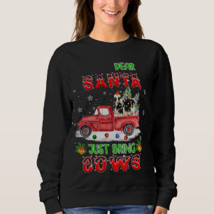 Lieber Weihnachtsmann bringen Kühe Santa Farm Red  Sweatshirt