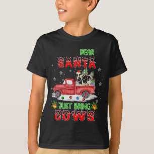 Lieber Weihnachtsmann bringen Kühe Santa Farm Red T-Shirt