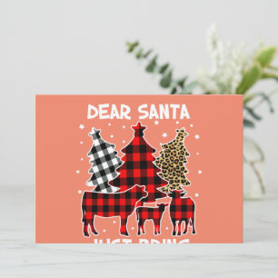 Lieber Weihnachtsmann bringen Kühe Weihnachtsbüffe Einladung
