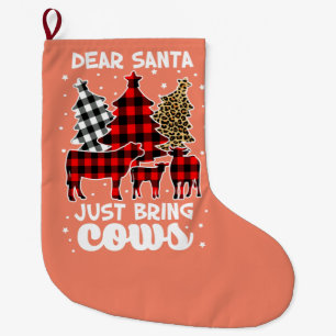 Lieber Weihnachtsmann bringen Kühe Weihnachtsbüffe Großer Weihnachtsstrumpf