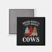 Lieber Weihnachtsmann bringen Kühe Weihnachtsbüffe Magnet (Vorderseite/Rückseite)