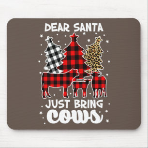 Lieber Weihnachtsmann bringen Kühe Weihnachtsbüffe Mousepad