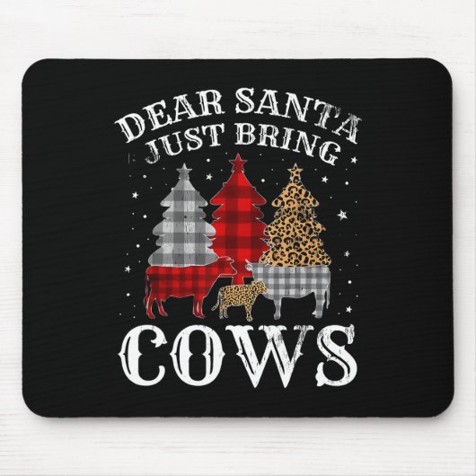 Lieber Weihnachtsmann bringen Kühe Weihnachtsbüffe Mousepad (Vorne)
