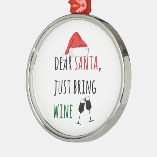 Lieber Weihnachtsmann Bringen Sie die Sonne zum We Ornament Aus Metall (Links)