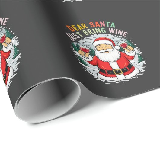 Lieber Weihnachtsmann, bringen Sie einfach Wein We Geschenkpapier (Rolleneckpunkt)