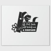 Lieber Weihnachtsmann, bringen Sie mir einen Dinos Geschenkpapier (Flach)