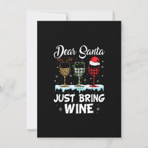 Lieber Weihnachtsmann bringen Weinleopard Weihnach Einladung